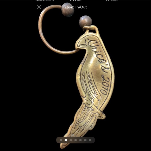 Chico’s brass tone and crystal parrot key holder - Picture 2 of 7